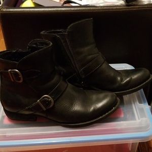Born brand Black boots with buckle accents